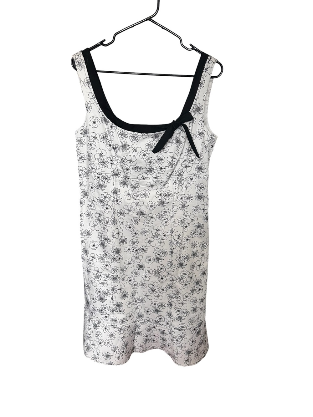 Black & White Floral Tank Dress Unbranded
